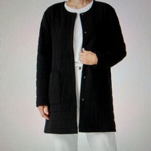 Eileen Fisher quilted organic cotton blend jacket M